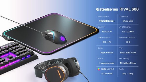  No.007Υͥ / CES 2018SteelSeries磻䡼ɥޥRival 600פȯɽ2Ĥθإ󥵡ǺǾ0.5mmΥեȥեǥ󥹤¸